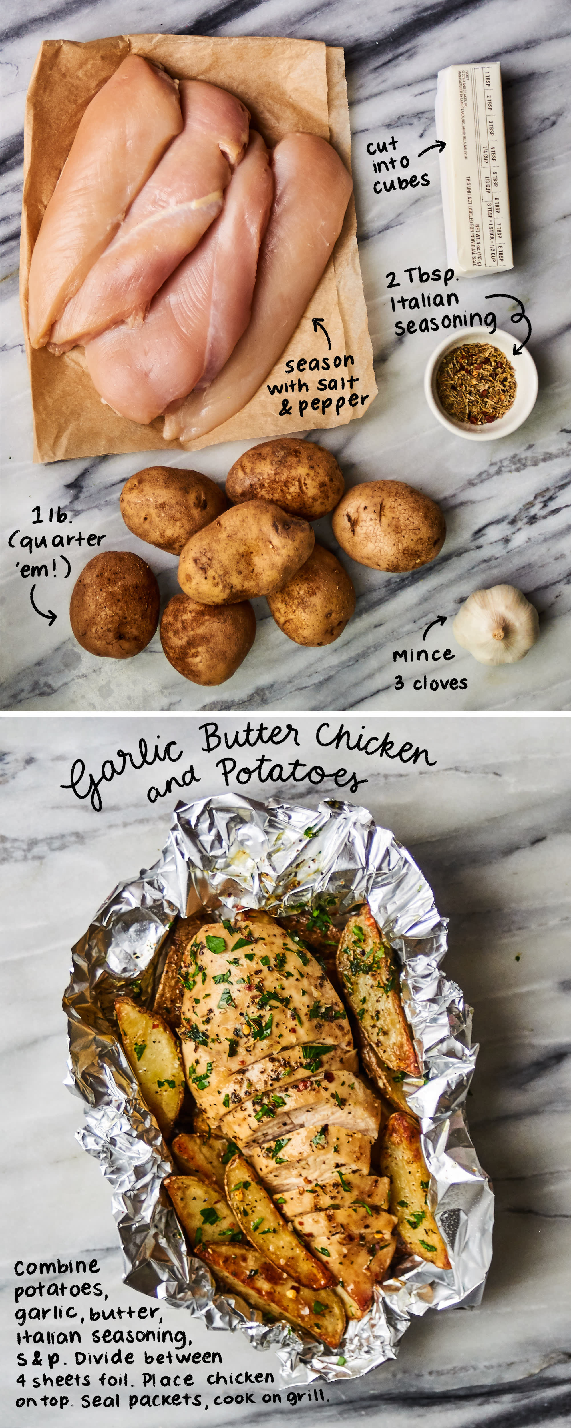 Foil pack on sale chicken recipes